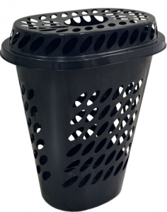 Cesto telado oval c/ tampa  elegance