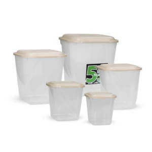 Pote de mantimento c/5 transparente