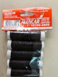 Linha de costura preta  c/5