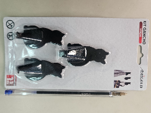 Gancho c/3 Gato Metal